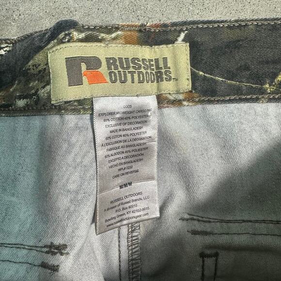 Vintage Y2K Russell Outdoors Camo Pants Mens Medium Camouflage Baggy Jeans - Picture 3 of 4